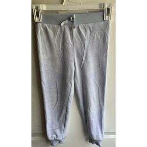 Juicy Couture Kids Girls Blue Velour Jogger Sweatpants Comfy Casual Athleisure
